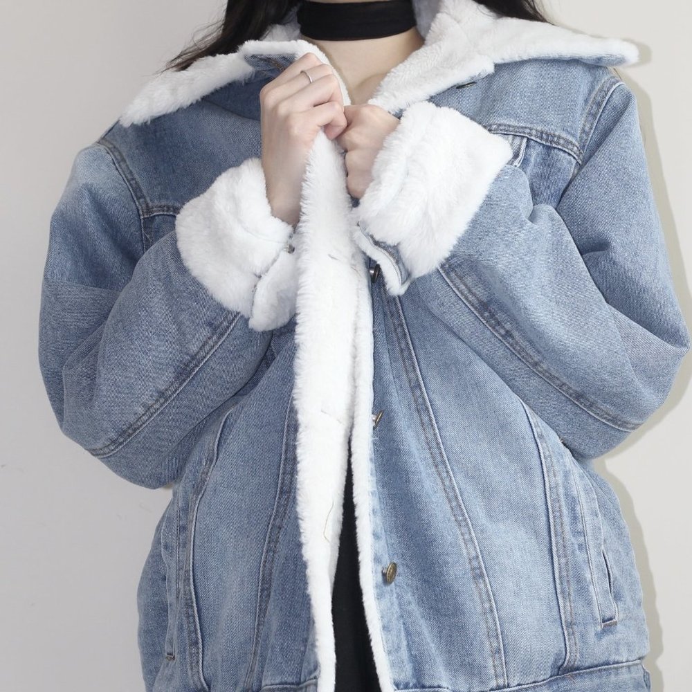 Retro wool denim jacket